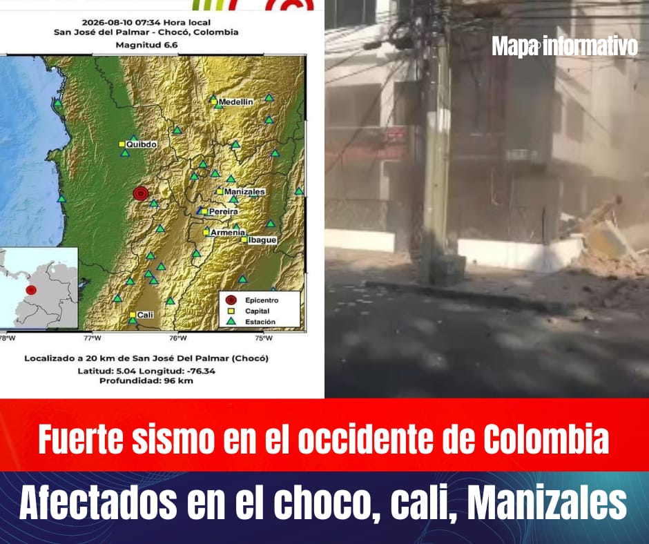 Sismo de 6.6 en el sur occidente de colombia