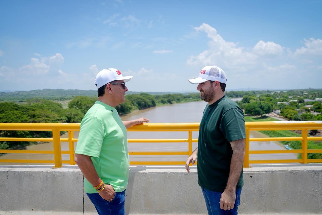 Gobernador Yamil Arana y alcalde Dumek Turbay destacan avance de la via la L&iacute;nea.en la ruta del gran fondo Nairo Quintana 
